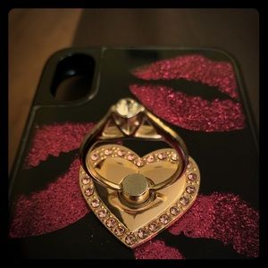 Glitter phone case w. ring handle